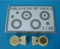 Messerschmitt Bf-109 K-4 - wheels + paint masks set (for Hasegawa kits) - Image 1