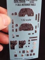 Lockheed P-38 J/L Lightning 3D Full colour Instrument Panel (for Hobbycraft, Revell and Trumpeter kits) - Image 1