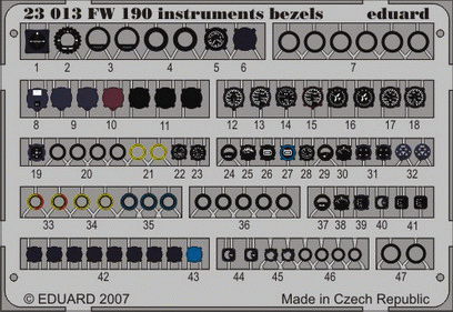 Fw 190 instruments bezels  1/24 - Image 1