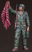 WWII-Korean War USMC Holding Flag