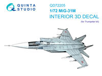 MiG-31 M - 3D-Printed & Coloured Interior on Decal Paper (for Trumpeter Kits) - Image 1
