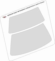 Window Paint Mitsubishi Lancer Evo 5, Evo 6 for Tamiya
