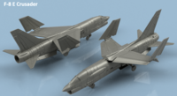 Vought F-8 E (Marine Nationale) Crusader folded wings with weapon (5 planes) - Image 1