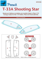 Canopy mask for T-33A Shooting Star Italeri