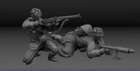 2 English Red Devils Arnhem With Rifle And Piat - Image 1