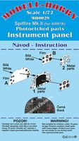 Supermarine Spitfire Mk.IIa Photoetched parts instrument panel for Airfix ex Modell-Hobby