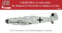 Messerschmitt Bf-109 G-5 - Conversion Set (designed to be used with Eduard kits and Tamiya kits)
