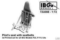 Pilots Seat With Seatbelts - 3D Printed For IBG PZL P.11c - Image 1