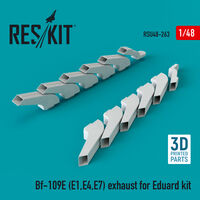 Bf-109E (E1,E4,E7) exhaust for Eduard kit - Image 1