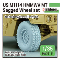 US M1025/M1114 HMMWV MT Sagged Wheel set (for Tamiya, Academy, Bronco kit) - Image 1