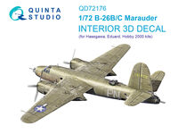 B-26 B Marauder - 3D-Printed & Coloured Interior on Decal Paper (for Hasegawa / Eduard and Hobby2000 Kits) - Image 1