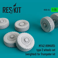 M142 HIMARS type 2 wheels set weighted for Trumpeter kit