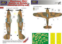 Hurricane Mk.I Battle Of Britain Camouflage Painting Mask A-Scheme (For AZ Models, Eduard, ARMA Hobby, Hasegawa, Revell, Airfix, Academy, Hobby Boss, Smer) - Image 1