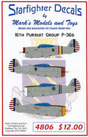 Curtiss P-36 - 16th Pursuit Group Decals - Image 1