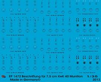 Markings For 7,5 cm KwK 40 Ammo - Image 1