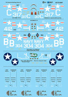 Vought F4U-1 / F4U-4 Corsair - Assorted Markings Sheet 4 - Image 1