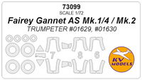Fairey Gannet AS Mk.1/4 / Mk.2 (TRUMPETER #01629, #01630) + wheels masks - Image 1