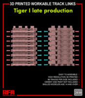 3D Printed workable track links for Tiger I late production