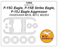 F-15C Eagle, F-15E Strike Eagle, F-15J Eagle Aggressor (Hasegawa) - (double sided) + wheels masks