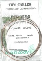 Tow Cables For Leopard I/II, Strv.122, PzH2000 With 3D Printed Ends (4pcs.) - Image 1