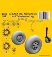 Beaufort Mk.I Mainwheels and Tailwheel w/Leg - Image 1