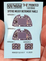 Supermarine Spitfire Mk.I / II / V 3D Full colour Instrument Panel (for Hasegawa, Hobby Boss and Revell kits) - Image 1