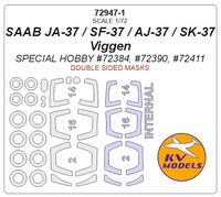 SAAB JA-37 / SF-37 / AJ-37 / SK-37 Viggen (SPECIAL HOBBY) - (Double sided) + wheels masks