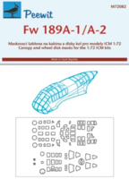 Canopy mask for Fw-189 ICM