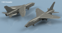 Vought F-8 E Crusader unfolded wings (5 planes) - Image 1
