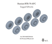 Russian BTR-70 APC - Sagged Wheels (for Trumpeter Kit) - Image 1