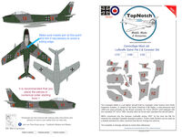 Luftwaffe North American Sabre - camouflage pattern paint masks - Pattern 2 (for Hasegawa kits) - Image 1