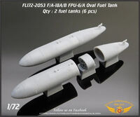 FPU-6/A Oval fuel tank for early F/A-18 A/B (3D-Printed) - Image 1