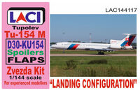 Tupolev Tu-154 M with D30-KU154 Spoilers Flaps Landing Configuration for Zvezda kit