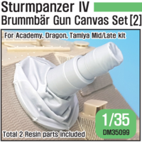 German Sturmpanzer IV Brummbar Mid/Late Main Gun canvas cover  set (2)- High angle