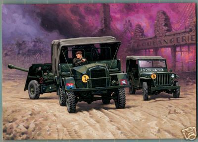 Morris C8 MK-II Truck with 17 Pounder Gun and Willys Jeep - Image 1