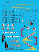 Dassault Mirage F1 C Part 2: 10-SE Creil 1982, 12-KJ & 12-KN Cambrai 1981, 12-ZD Cambrai 1979, 30-FC Reims 1976, 5-OQ Orange 1982 (6 schemes).
