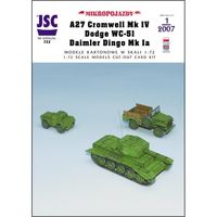 Mikropojazdy - A27 Cromwell Mk IV , Dodge WC-51 , Daimler Dingo Mk Ia