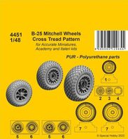 B-25 Mitchell Wheels/ Cross Tread Pattern - Image 1