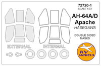 AH-64 / AH-64A Apache (HASEGAWA) - (Double sided) + wheels masks - Image 1