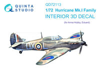 Hawker Hurricane Mk.I family - 3D-Printed & Coloured Interior (for Arma Hobby kits) - Image 1