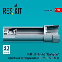 F-104 (S, G-Late) Starfighte Exhaust Nozzle For Hasegawa/Eduard (1195, 1196, 1133) Kit (3D Printed) - Image 1