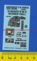 de Havilland Mosquito FB Mk.VI 3D Full colour Instrument Panel (for Revell and Tamiya kits) - Image 1