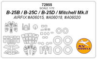 B-25B / B-25C / B-25D / Mitchell Mk.II  (AIRFIX) + wheels masks - Image 1