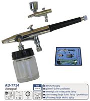 Aerograf dwufunkcyjny 0,2mm + dysze 0,3 / 0,5 mm