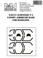 Kawasaki T-4 canopy airbrush mask for Hasegawa